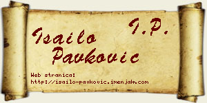Isailo Pavković vizit kartica